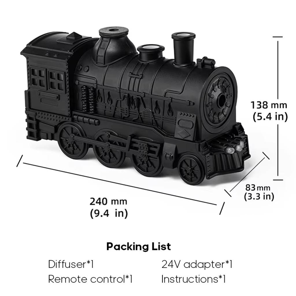 Diffuseur d'Huiles Essentielles en Forme de Train Humidificateur Ultrasonique - موزع روائح بتصميم القطار سعة 300 مل - 1