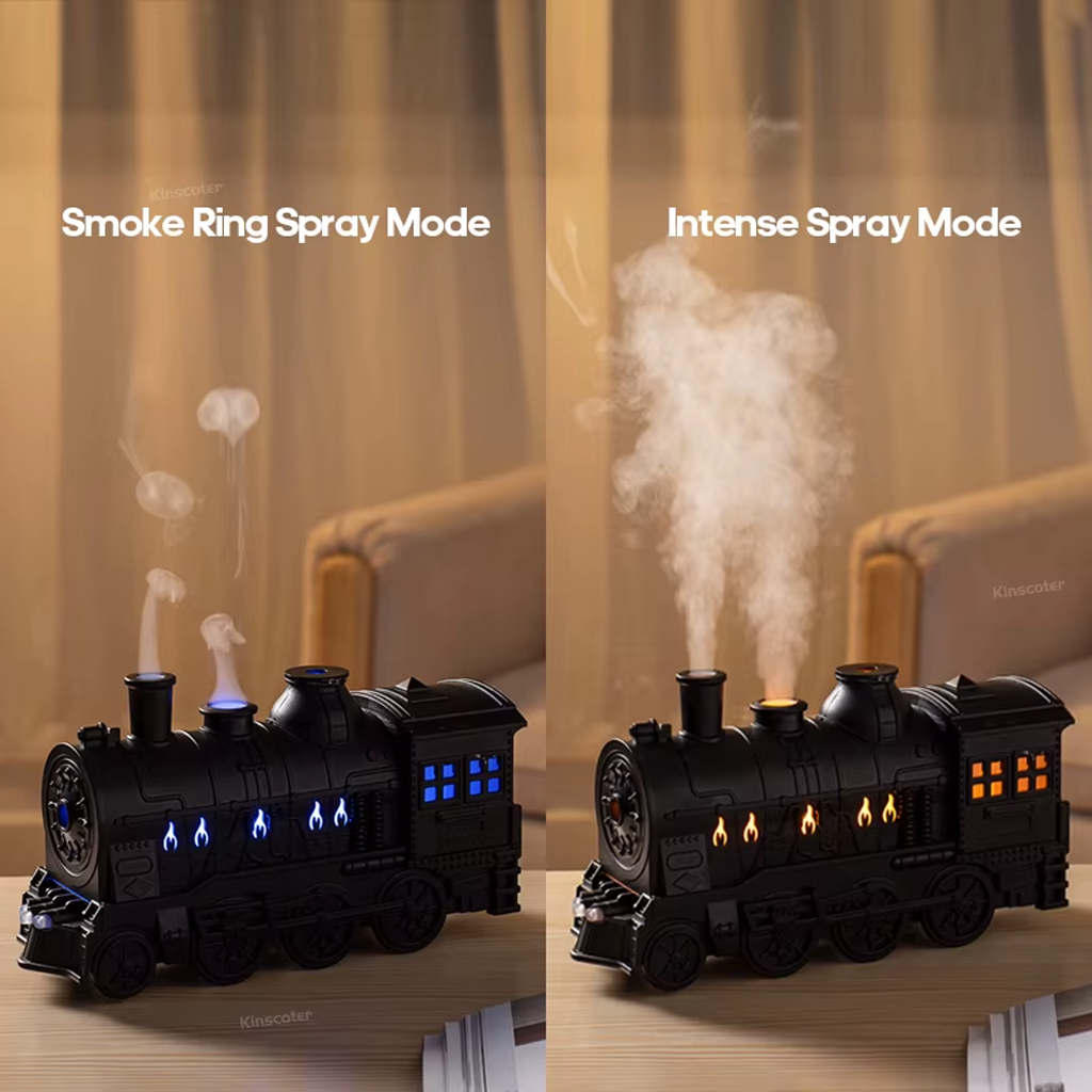 Diffuseur d'Huiles Essentielles en Forme de Train Humidificateur Ultrasonique - موزع روائح بتصميم القطار سعة 300 مل - 3