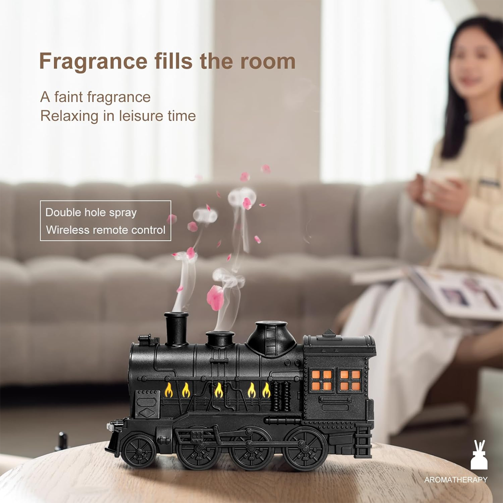 Diffuseur d'Huiles Essentielles en Forme de Train Humidificateur Ultrasonique - موزع روائح بتصميم القطار سعة 300 مل - 10