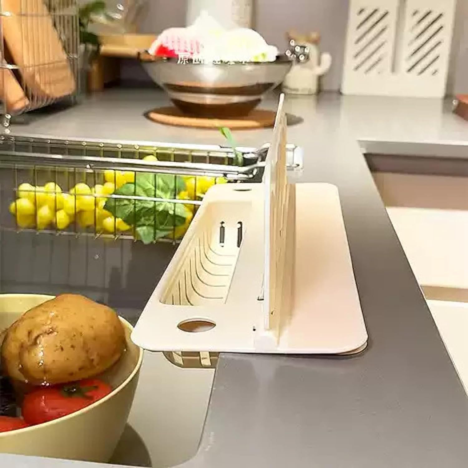Protection Anti-Éclaboussures d’Évier de Cuisine avec 5 Ventouses - واقي رذاذ الماء للمغاسل بالشفاطات 6