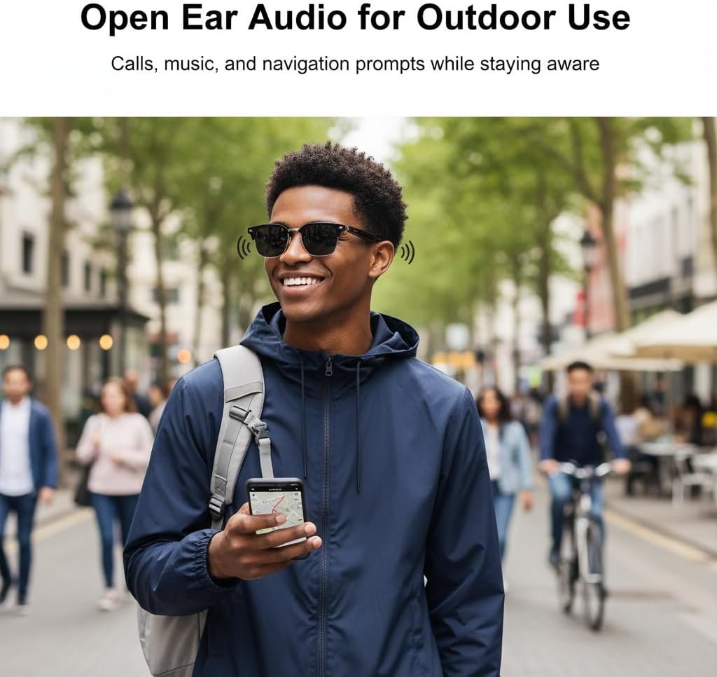 Lunettes Connectées F60 de Traduction IA et Audio Open-Ear Bluetooth 5.4 - نظارات المترجم الذكية بالذكاء الاصطناعي - 5