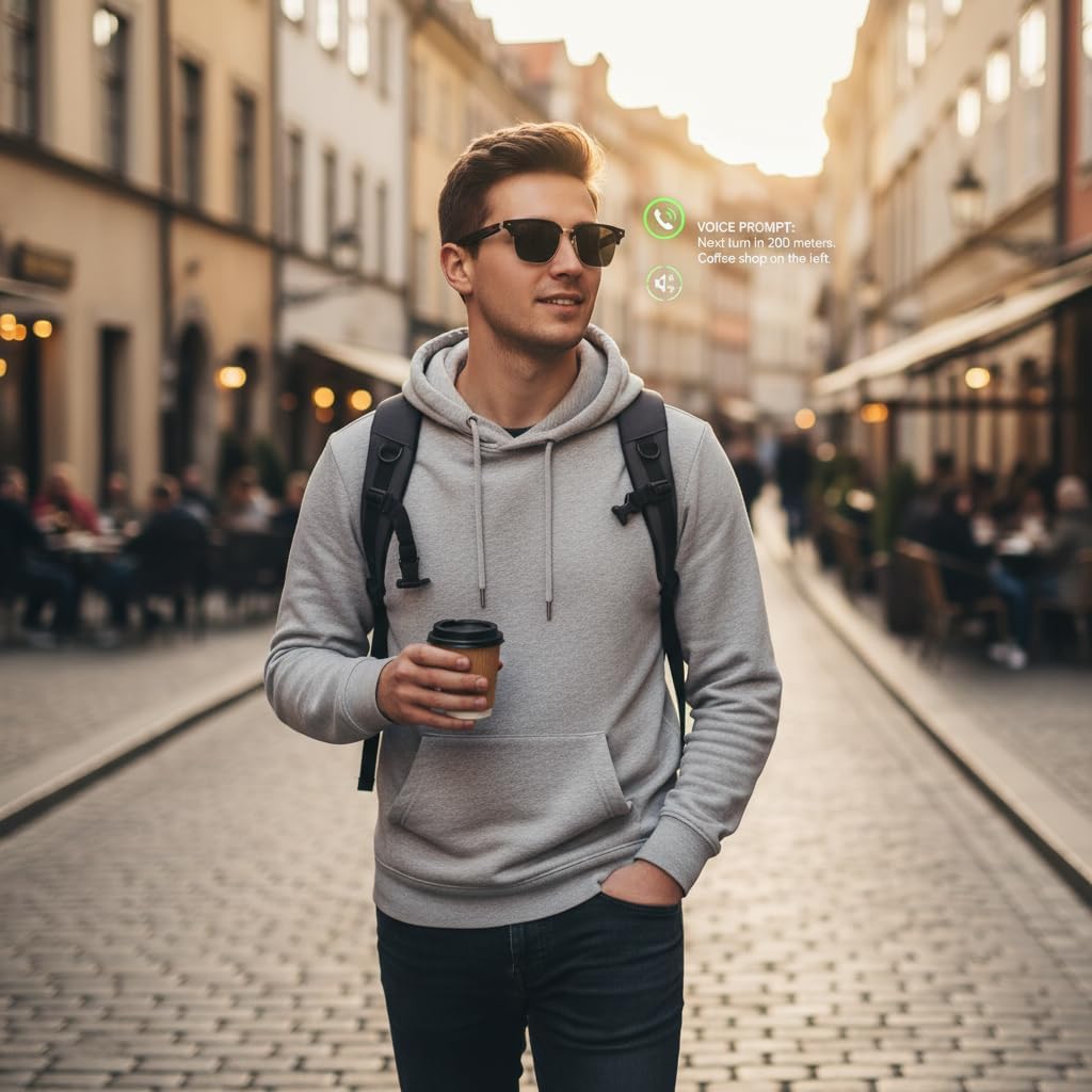 Lunettes Connectées F60 de Traduction IA et Audio Open-Ear Bluetooth 5.4 - نظارات المترجم الذكية بالذكاء الاصطناعي 7
