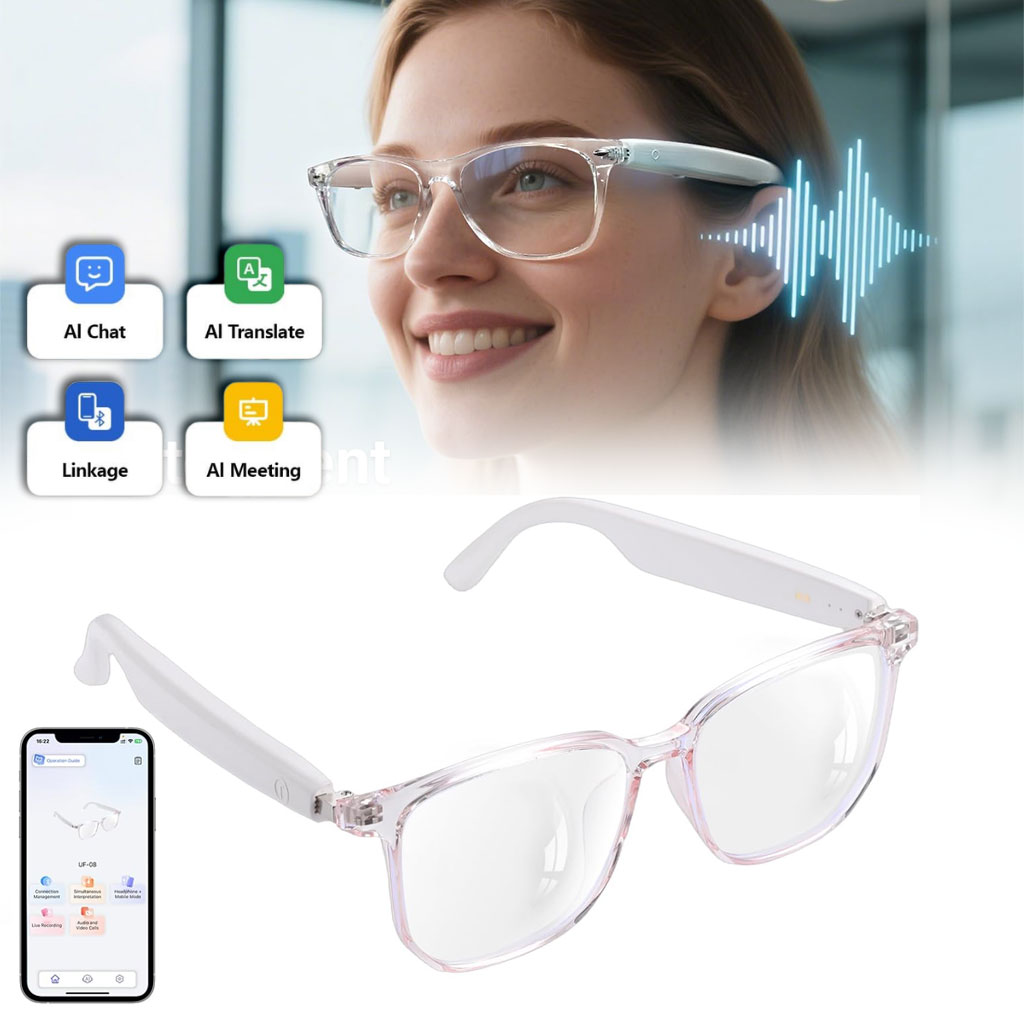 Lunettes Connectées F20 de Traduction IA et Audio Open-Ear Bluetooth 5.4 - نظارات المترجم الذكية بالذكاء الاصطناعي 2