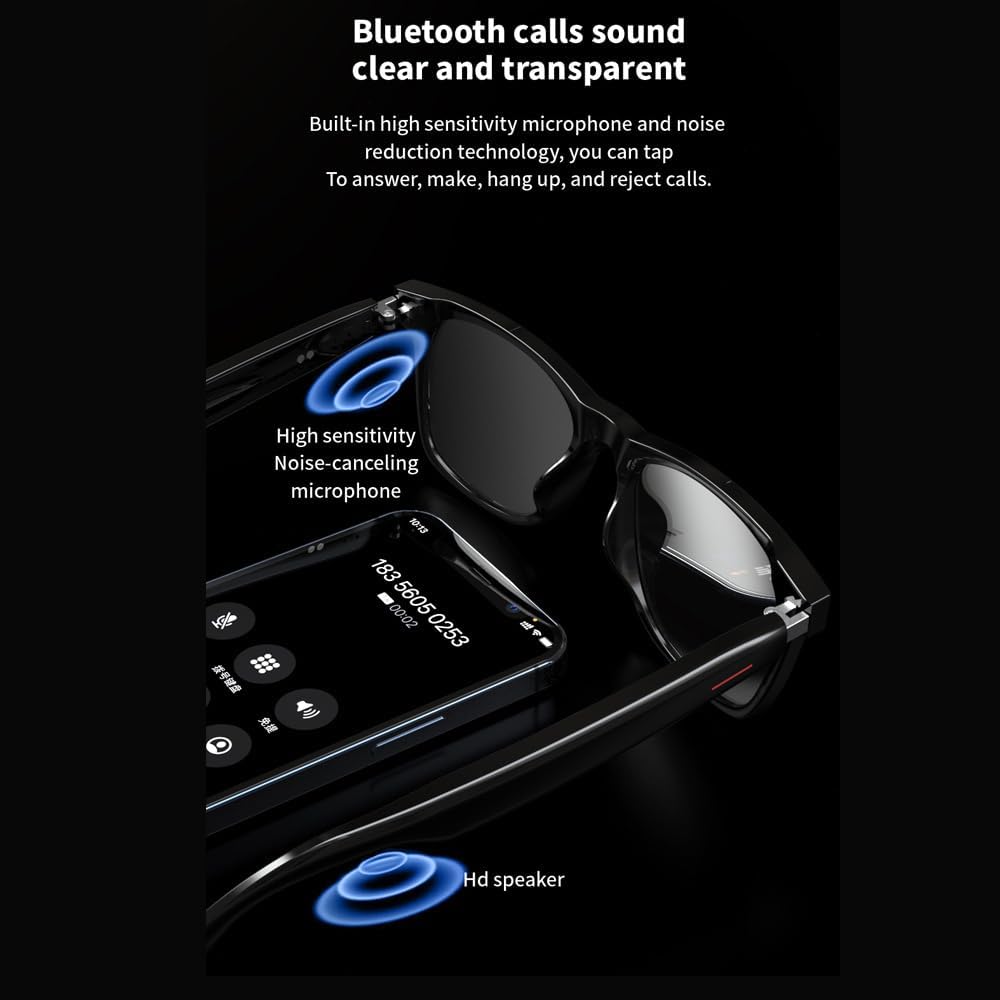 Lunettes Connectées GS03 de Traduction IA et Audio Open-Ear Bluetooth 5.4 - نظارات المترجم الذكية بالذكاء الاصطناعي - 9