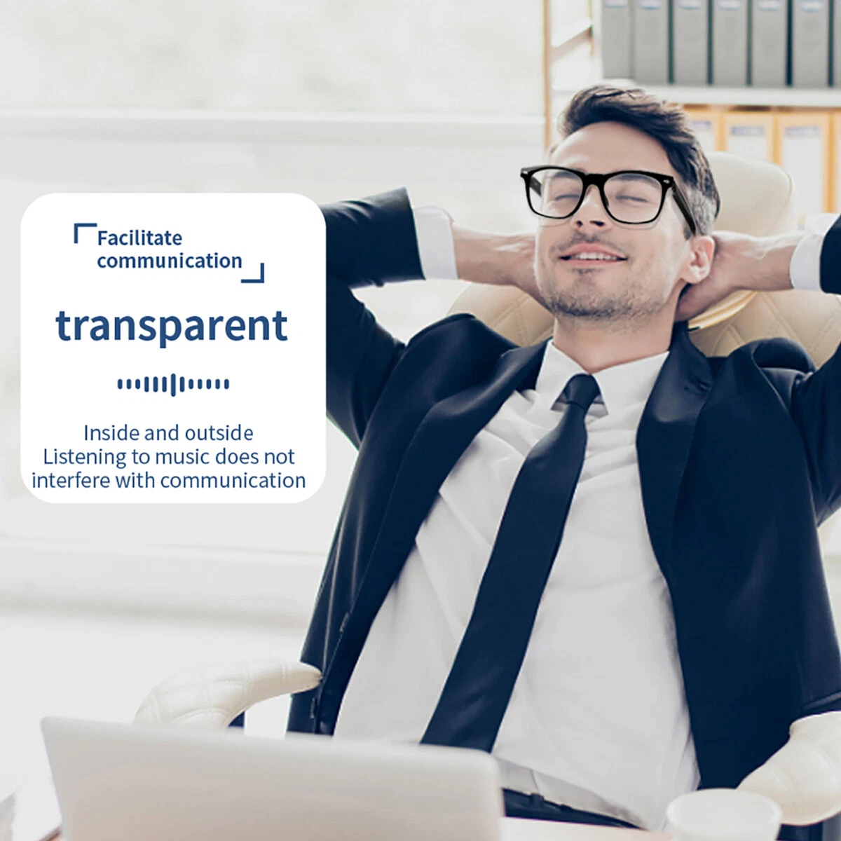 Lunettes Connectées GS03 de Traduction IA et Audio Open-Ear Bluetooth 5.4 - نظارات المترجم الذكية بالذكاء الاصطناعي - 13
