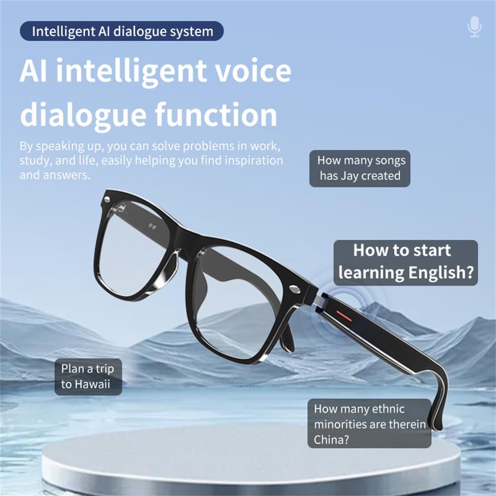 Lunettes Connectées GS03 de Traduction IA et Audio Open-Ear Bluetooth 5.4 - نظارات المترجم الذكية بالذكاء الاصطناعي 4