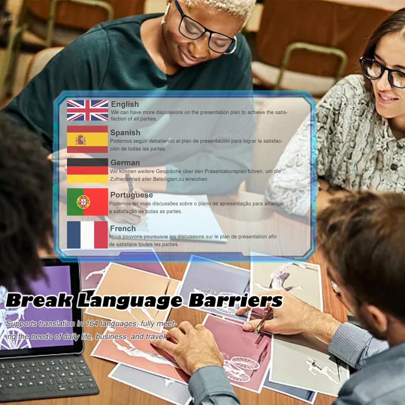 Lunettes Connectées GS03 de Traduction IA et Audio Open-Ear Bluetooth 5.4 - نظارات المترجم الذكية بالذكاء الاصطناعي 8