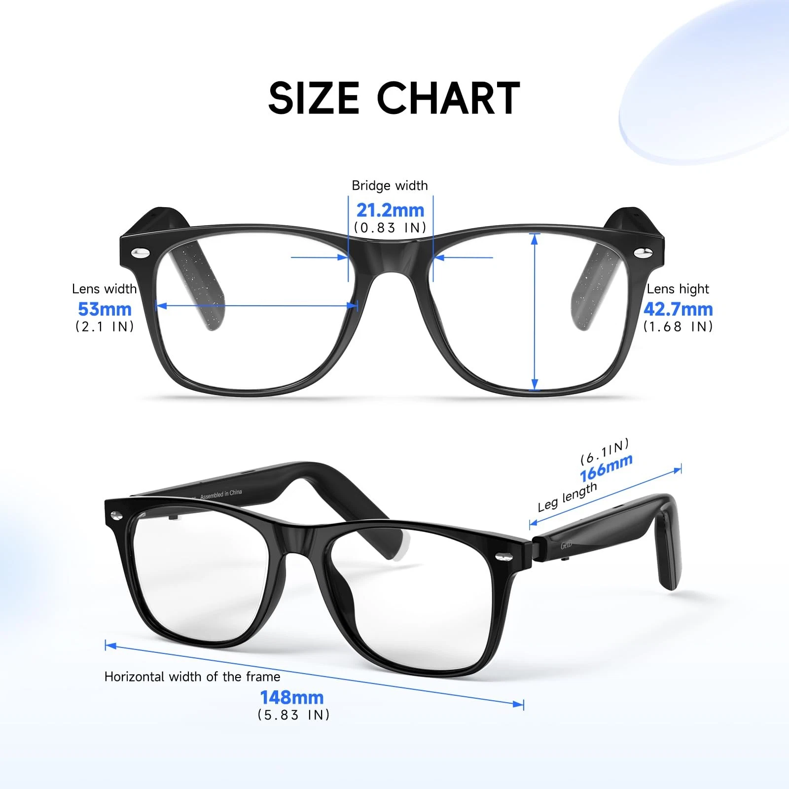 Lunettes Connectées GS03 de Traduction IA et Audio Open-Ear Bluetooth 5.4 - نظارات المترجم الذكية بالذكاء الاصطناعي - 20