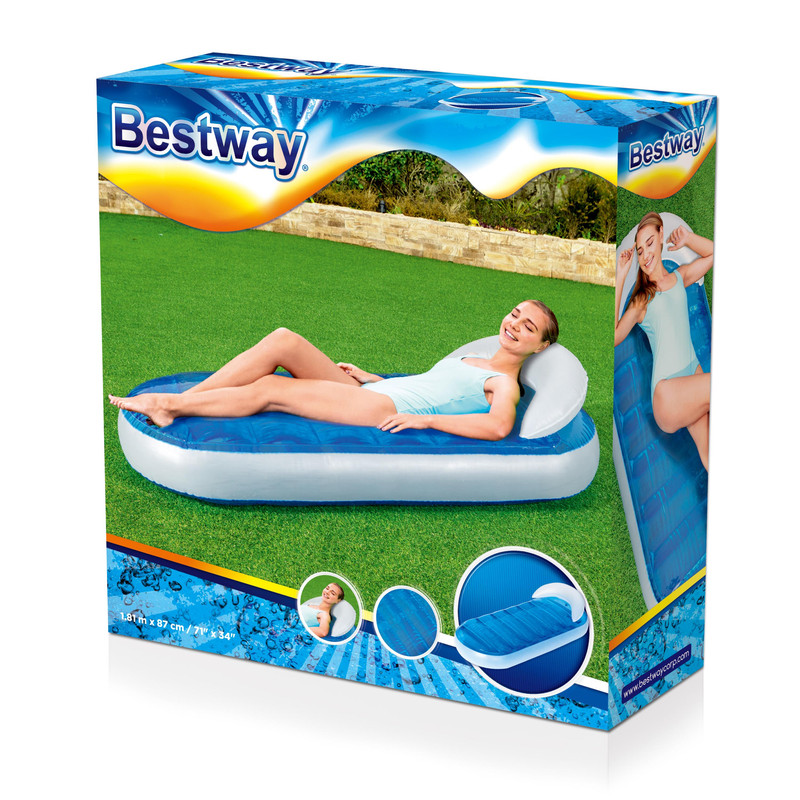 Matelas de Piscine Gonflable Bestway Transat avec Chambre à Eau Rafraîchissante - سرير المسبح والشاطئ الهوائي الفاخر مع حجرة تبريد مائية - 10