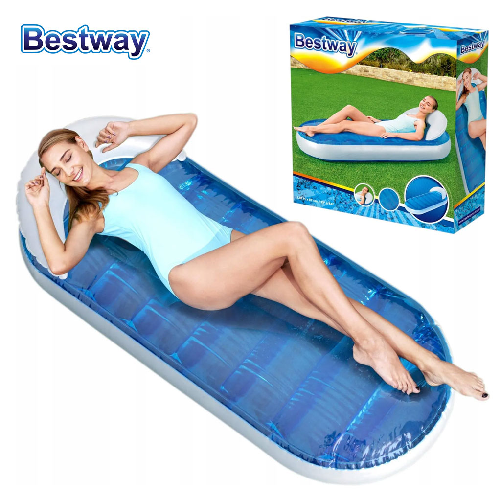 Matelas de Piscine Gonflable Bestway Transat avec Chambre à Eau Rafraîchissante - سرير المسبح والشاطئ الهوائي الفاخر مع حجرة تبريد مائية 1