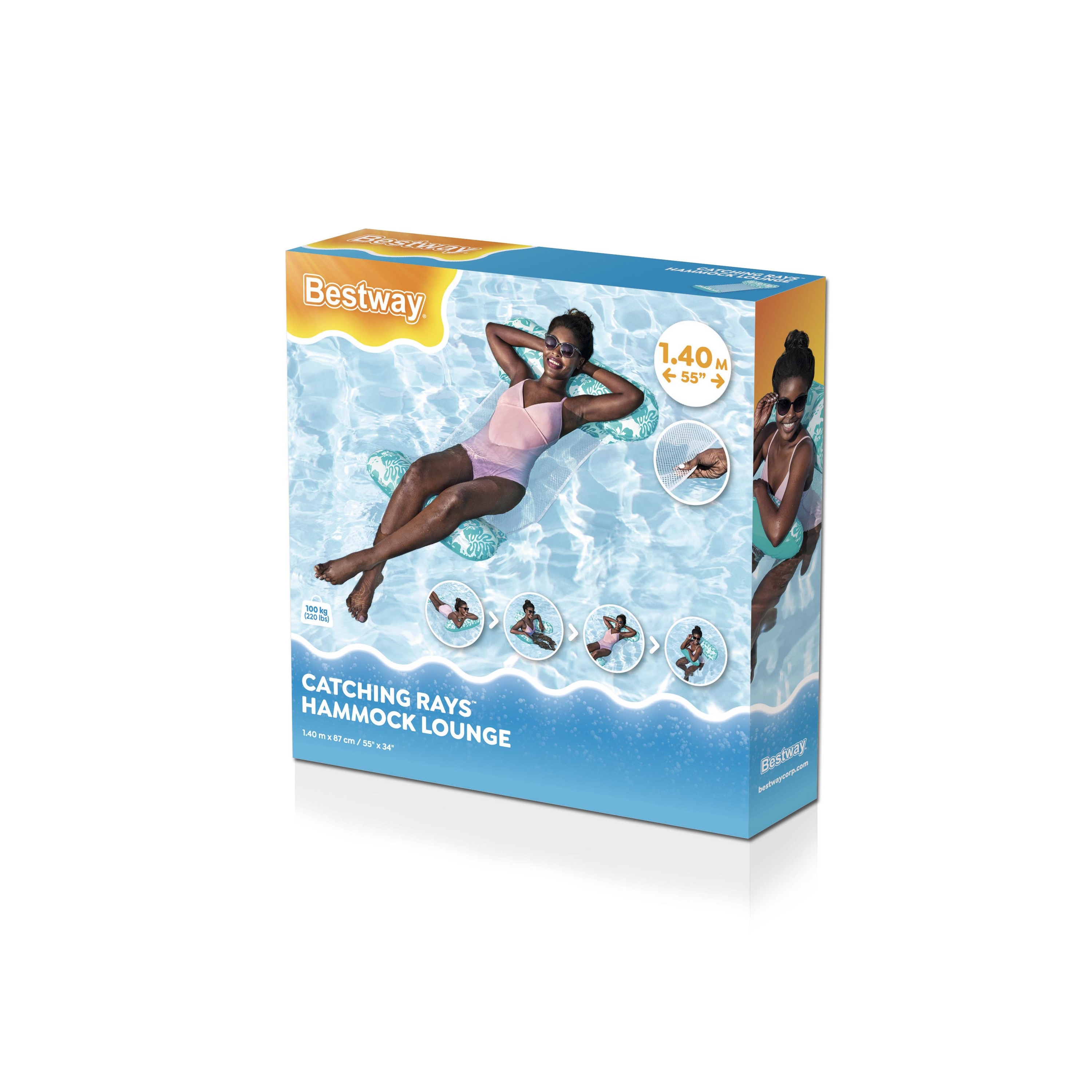Hamac de Piscine Gonflable Multifonction 4-en-1 avec Siège en Maille - عوامة مسبح هوائية 4 في 1 بنسيج شبكي - 10