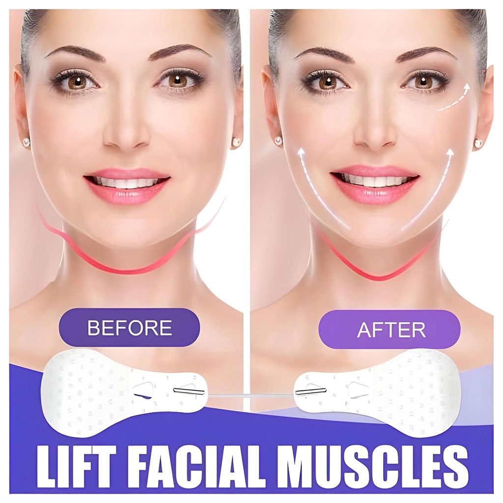Bandes de Lifting Facial Invisibles pour un Visage en V Impéccable - أشرطة شد وإخفاء عيوب الوجه والرقبة الفورية - 8