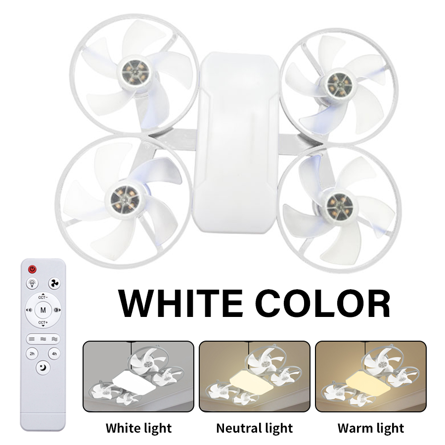 Ventilateur de Plafond Lumineux Design Drone E27 avec Télécommande - مروحة إضاءة ذكية بتصميم طائرة درون مع يد تحكم 10
