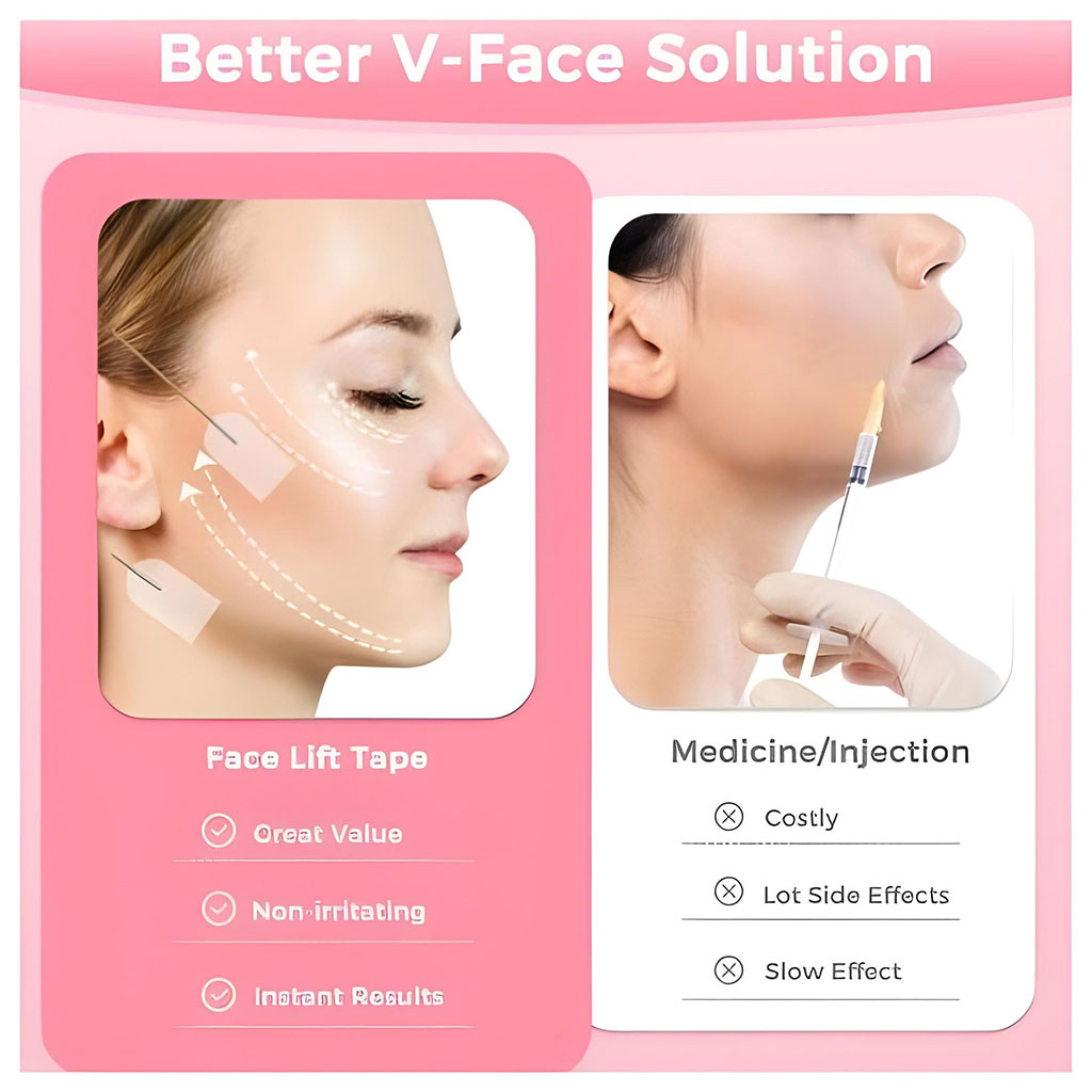 Bandes de Lifting Facial Invisibles pour un Visage en V Impéccable - أشرطة شد وإخفاء عيوب الوجه والرقبة الفورية - 7
