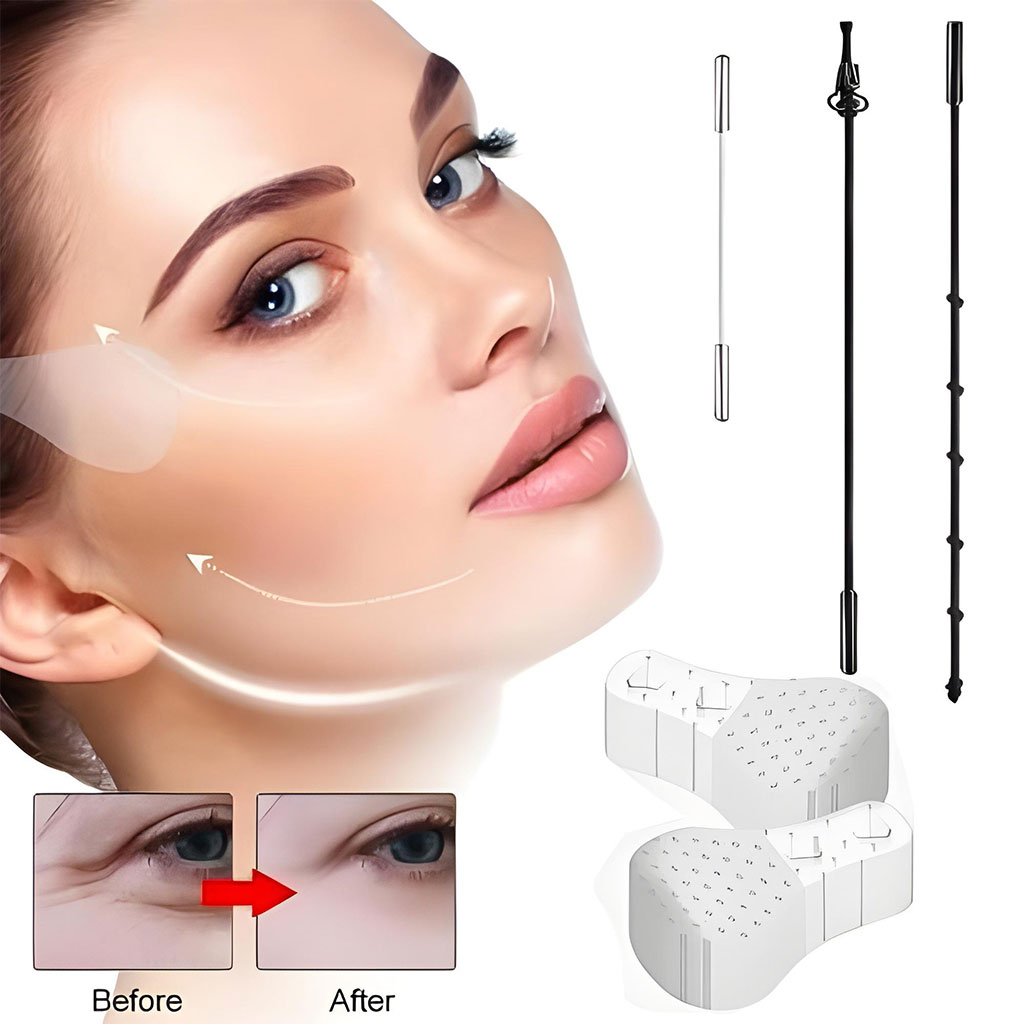 Bandes de Lifting Facial Invisibles pour un Visage en V Impéccable - أشرطة شد وإخفاء عيوب الوجه والرقبة الفورية 11