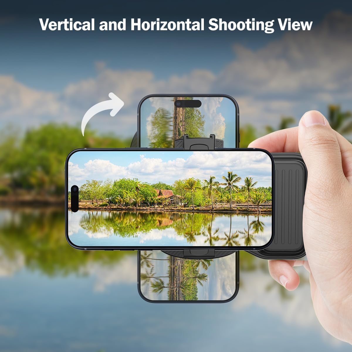 Poignée de Prise de Vue Photo/Vidéo pour Téléphone avec Télécommande et Lumière LED - قبضة التصوير الذكية للهواتف بمؤثرات إضاءة وريموت بلوتوث 4