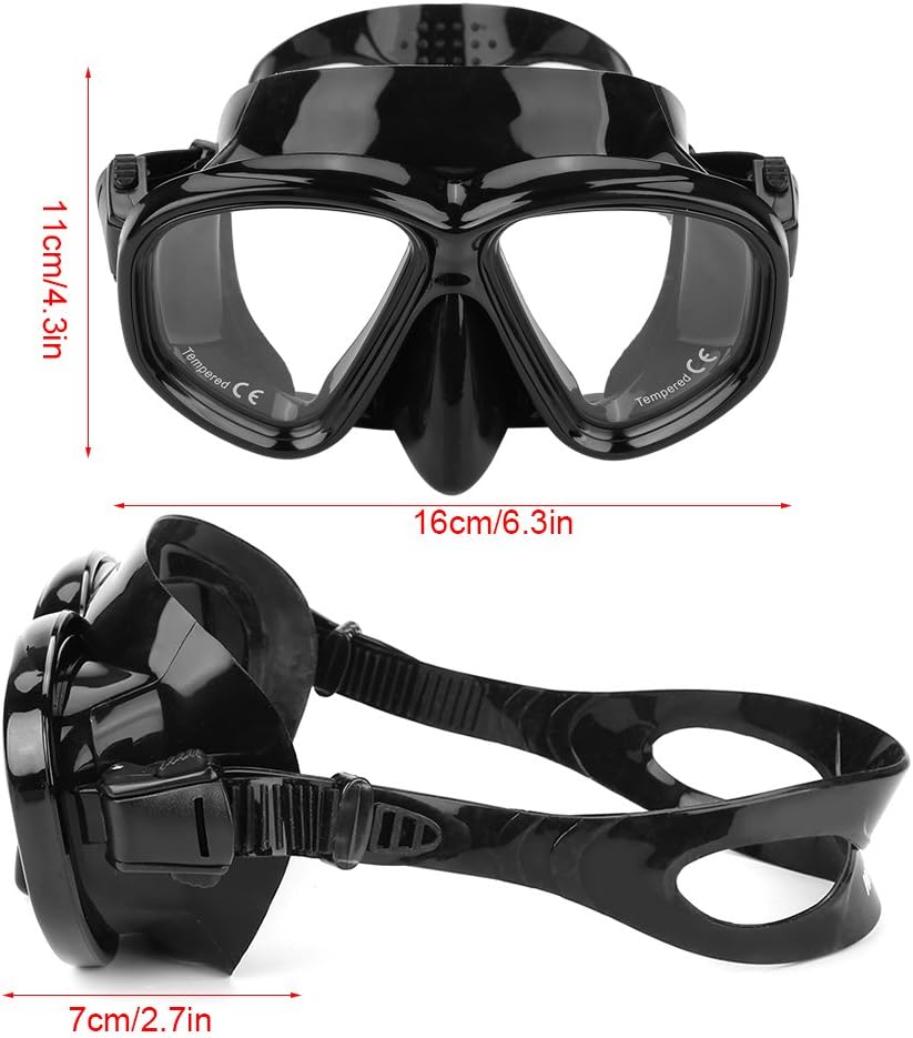 Kit de Snorkeling Masque en Verre Trempé Anti-Fuite et Tuba Flexible Grand Diamètre - طقم قناع الغوص أنبوب تنفس مرن 3