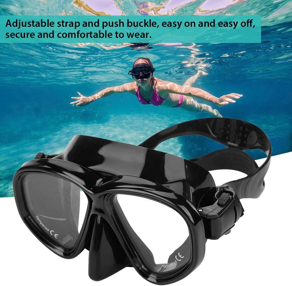 Kit de Snorkeling Masque en Verre Trempé Anti-Fuite et Tuba Flexible Grand Diamètre - طقم قناع الغوص أنبوب تنفس مرن 5