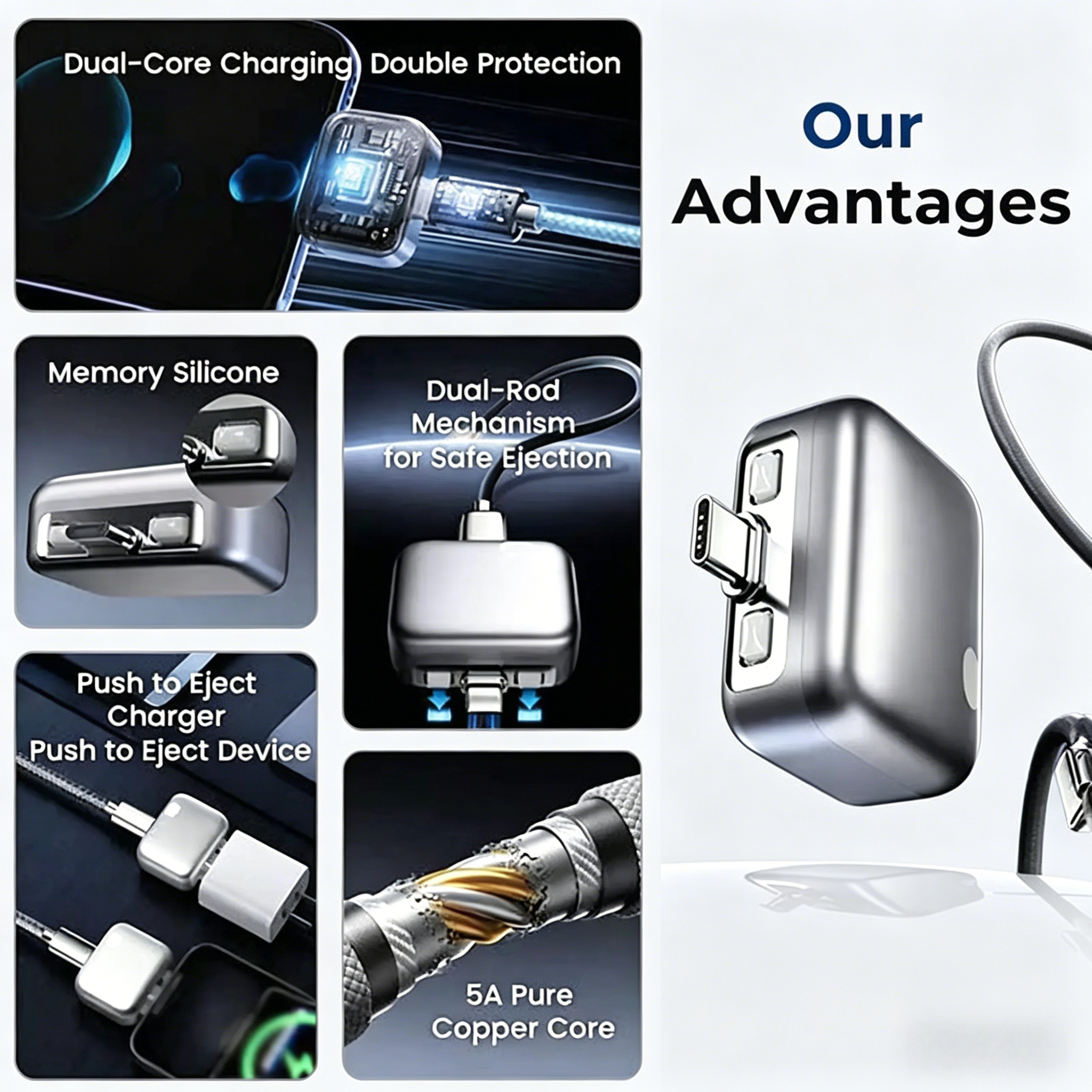 Protecteur de Câble Intelligent avec Éjection Automatique et Anti-Surcharge - وصلة حماية الشاحن الذكية بخاصية الفصل التلقائي - 3