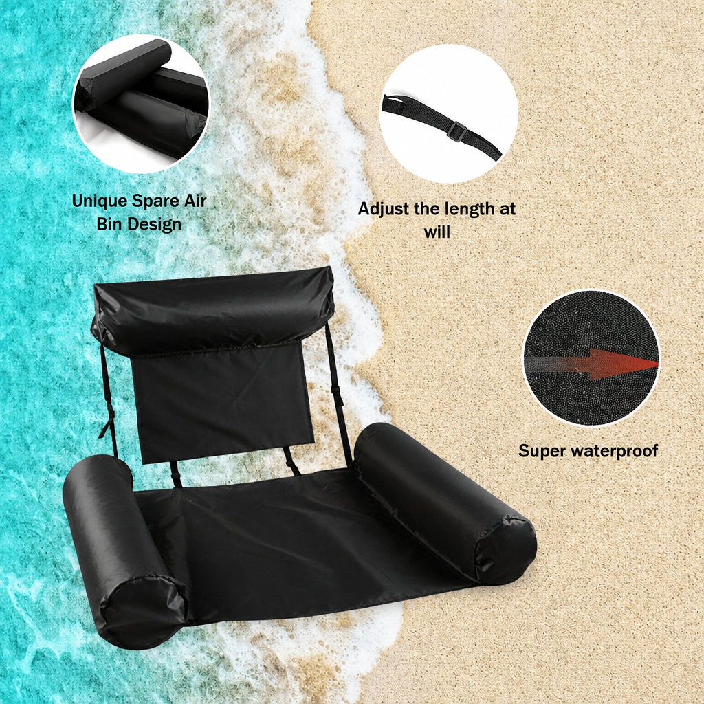 Hamac de Plage Flottant avec Siège Réglable - عوامة إسترخاء مائية 3