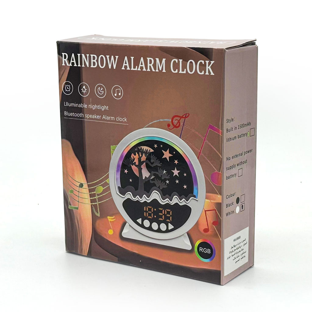Réveil Lumineux Rainbow avec Haut-Parleur Bluetooth et Veilleuse RGB - ساعة المنبه الذكية مضيئة ومزودة بمكبر صوت بلوتوث - 4