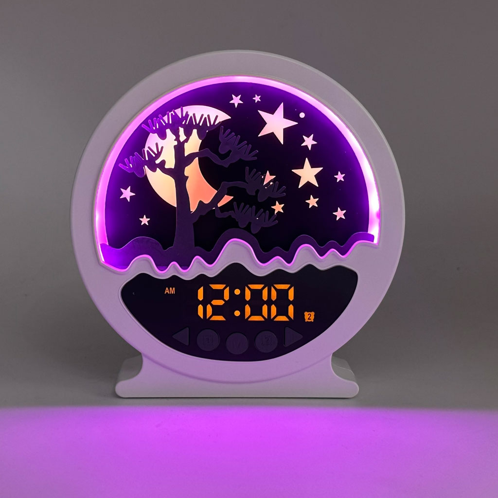 Réveil Lumineux Rainbow avec Haut-Parleur Bluetooth et Veilleuse RGB - ساعة المنبه الذكية مضيئة ومزودة بمكبر صوت بلوتوث 3