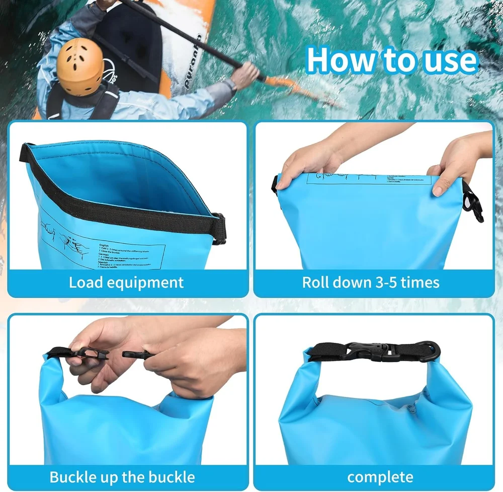 Sac Étanche Ocean Pack Dry Bag 15L Haute Résistance avec Double Bretelles - حقيبة مقاومة للماء بالكامل بسعة 15 لتر - 2