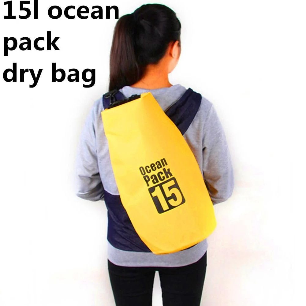 Sac Étanche Ocean Pack Dry Bag 15L Haute Résistance avec Double Bretelles - حقيبة مقاومة للماء بالكامل بسعة 15 لتر 7
