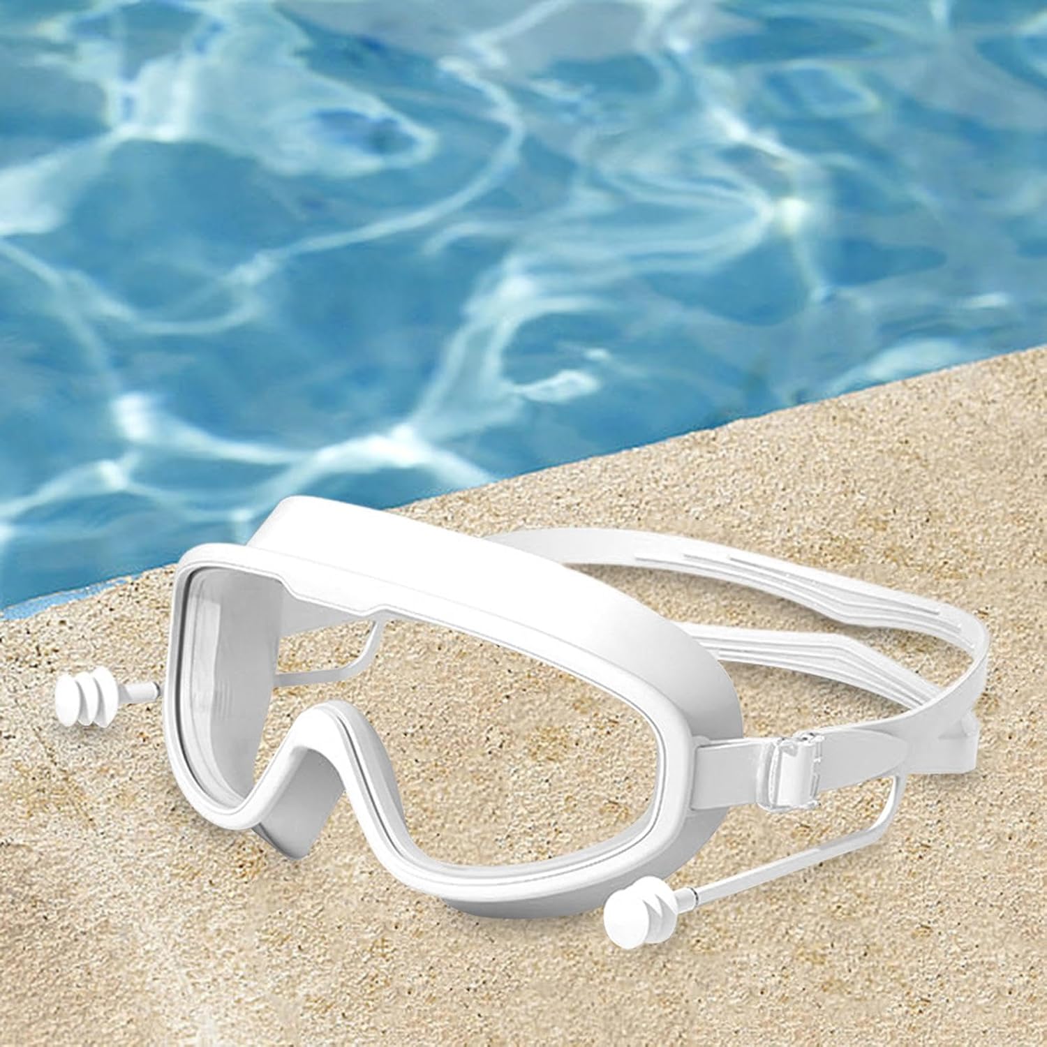 Lunettes de Natation Anti-Buée et Protection UV400 - نظارات سباحة احترافية مضادة للضباب والأشعة فوق البنفسجية برؤية 180درجة - 1