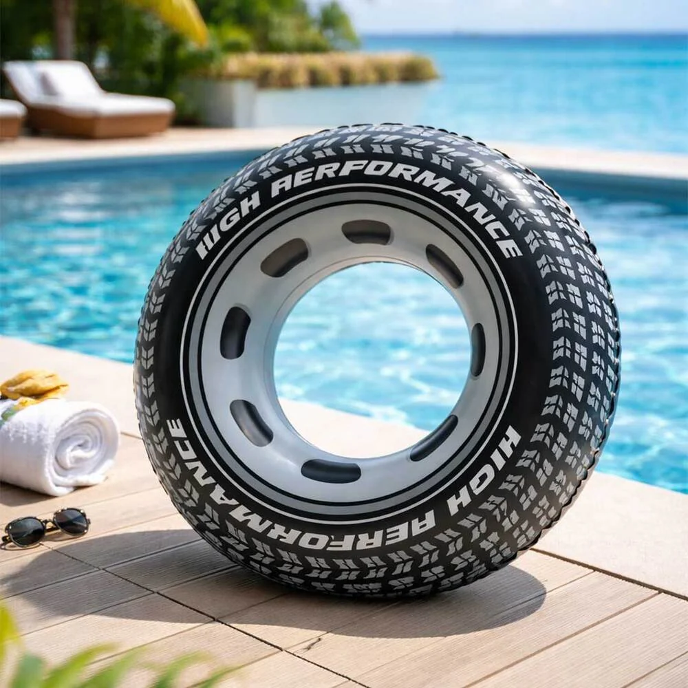 Bouée de Natation Adulte Design Pneu Sport en PVC Haute Résistance - عوامة وعجلة سباحة للبالغين بتصميم إطار السيارة الرياضي 10