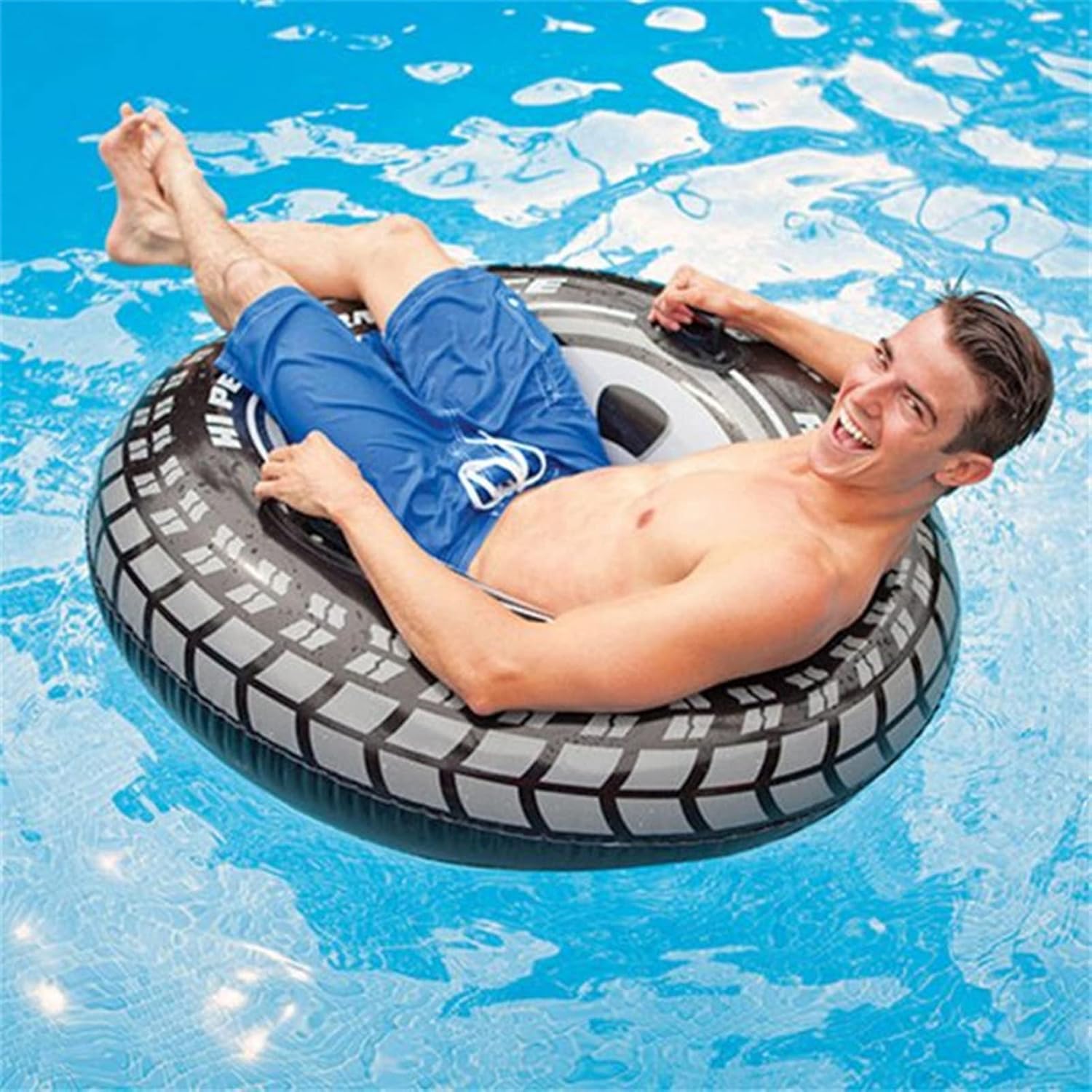 Bouée de Natation Adulte Design Pneu Sport en PVC Haute Résistance - عوامة وعجلة سباحة للبالغين بتصميم إطار السيارة الرياضي - 4