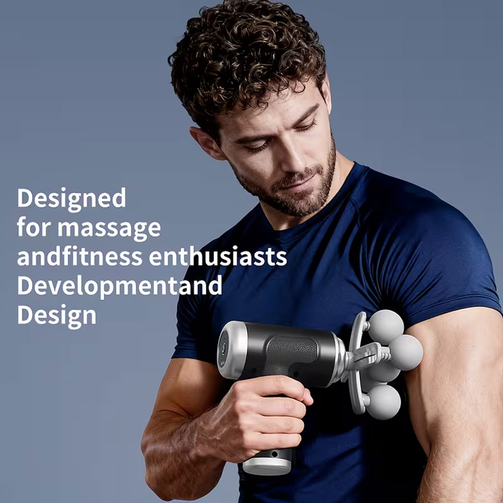 Pistolet de Massage Professionnel avec 9 Têtes Interchangeables pour Relaxation Totale - جهاز تدليك الجسم الاحترافي بـ 9 رؤوس لتدليك الأنسجة العميقة 12