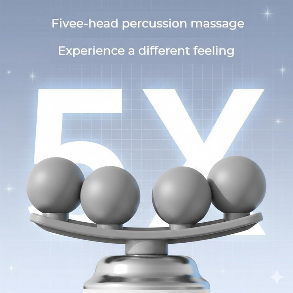 Pistolet de Massage Professionnel avec 9 Têtes Interchangeables pour Relaxation Totale - جهاز تدليك الجسم الاحترافي بـ 9 رؤوس لتدليك الأنسجة العميقة 14