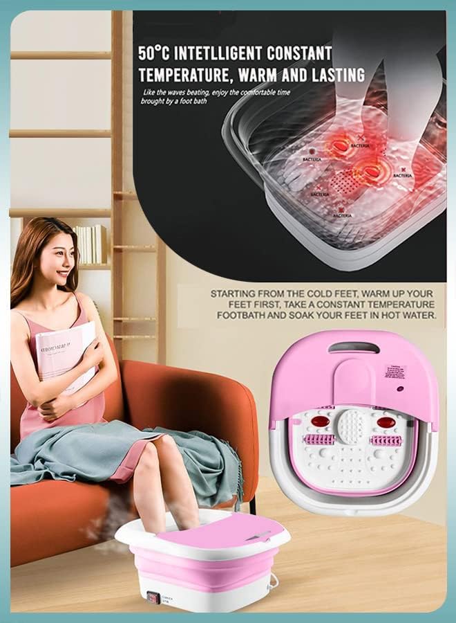 Masseur pour Pieds Pliable Hydromassant et Chauffant avec Rouleaux Shiatsu - جهاز مساج وتدليك القدمين المطور القابل للطي مع خاصية التسخين والفقاعات - 2