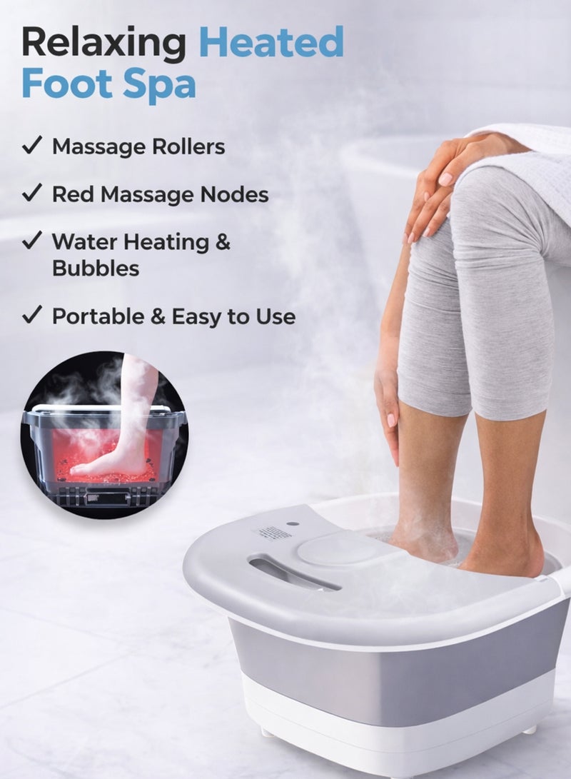 Masseur pour Pieds Pliable Hydromassant et Chauffant avec Rouleaux Shiatsu - جهاز مساج وتدليك القدمين المطور القابل للطي مع خاصية التسخين والفقاعات 6
