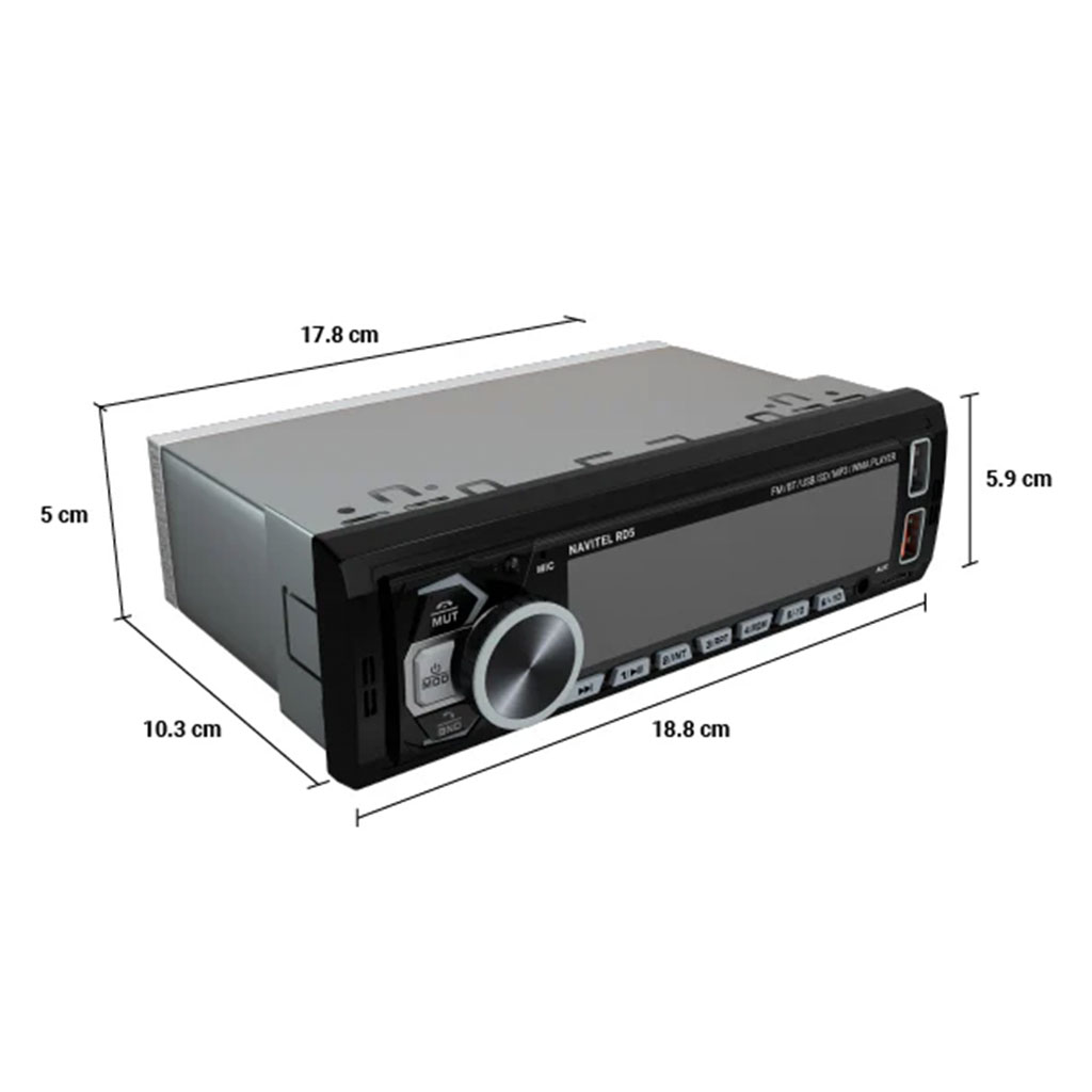 Autoradio Stéréo de Voiture 320W Bluetooth Mains-Libres, USB, SD et Lecteur MP3 - مسجل راديو السيارة بقوة 320 واط مع تقنية البلوتوث والتحكم عن بعد - 6