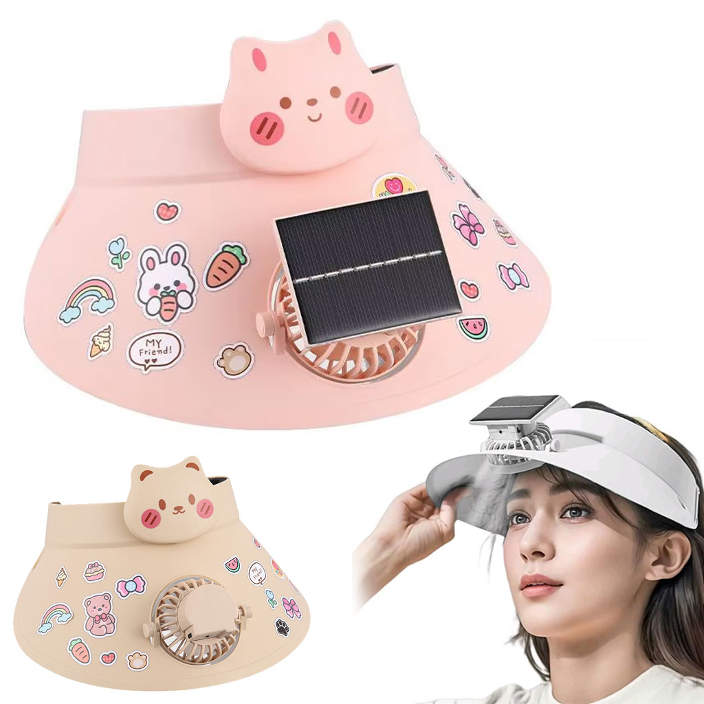 Casquette Anti-Chaleur avec Ventilateur Solaire et Rechargeable USB - قبعة التبريد الشمسية الذكية مع مروحة مدمجة قابلة للشحن 1