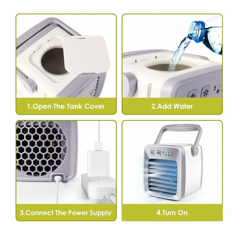Climatiseur Portable Silencieux avec Minuterie Programmable et Filtre Lavable - مكيف الهواء المحمول الذكي والموفر للطاقة لغرف النوم والمكاتب - 10