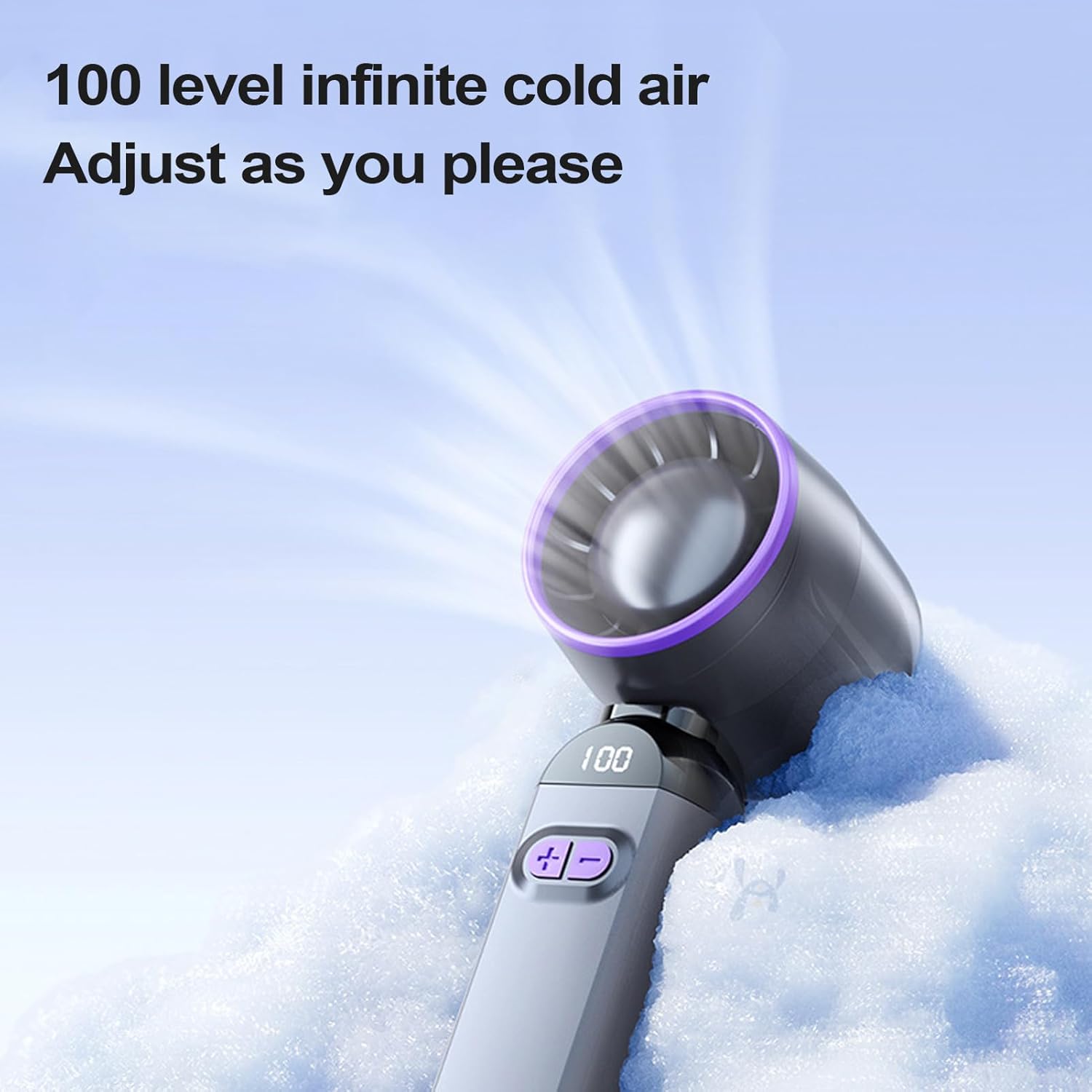 Mini Ventilateur Turbo Sans Pales - 100 Vitesses Réglables et Rechargeable USB - مروحة التوربو الذكية بدون شفرات مع 100 سرعة قابلة للتعديل - 8