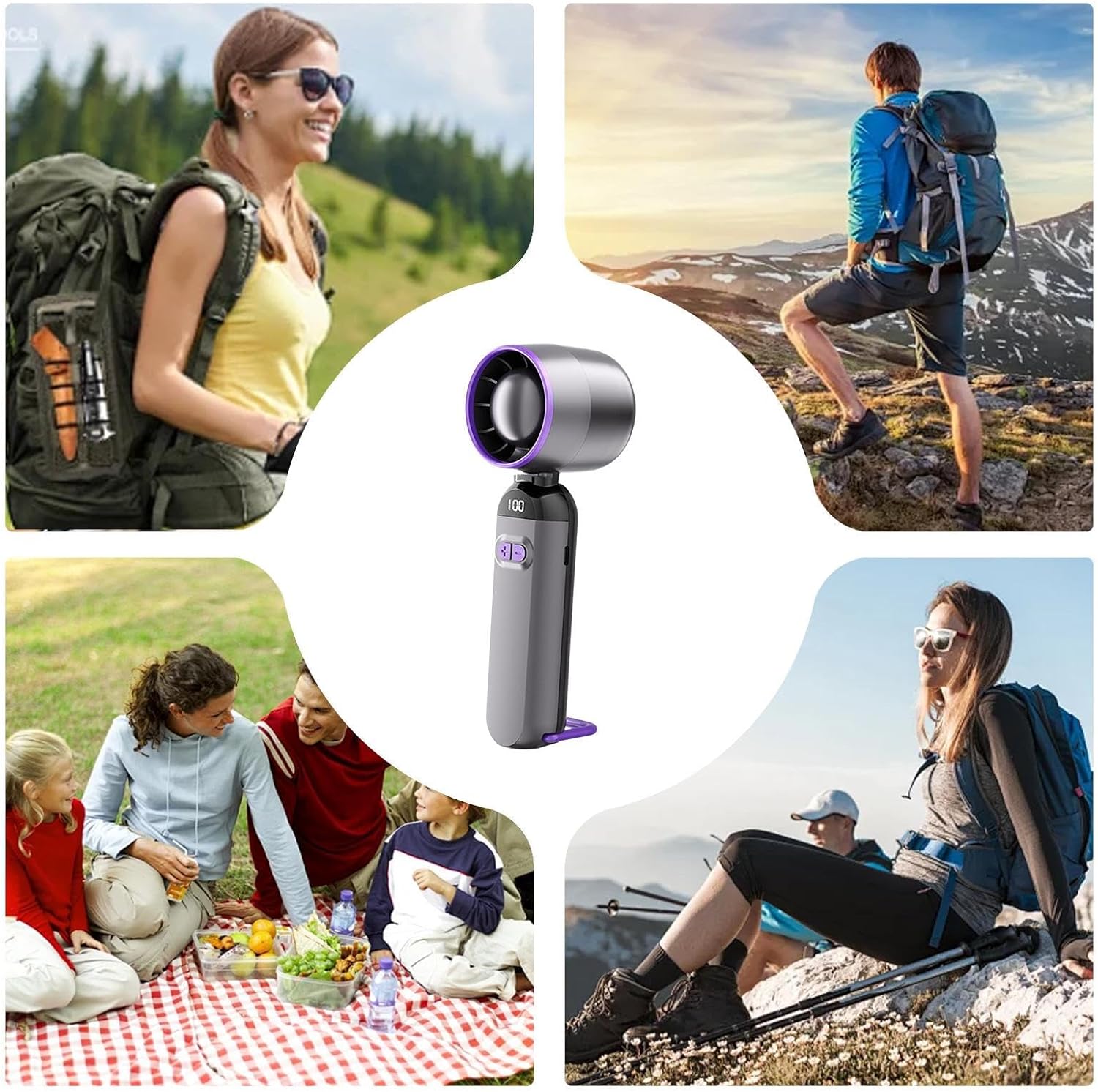 Mini Ventilateur Turbo Sans Pales - 100 Vitesses Réglables et Rechargeable USB - مروحة التوربو الذكية بدون شفرات مع 100 سرعة قابلة للتعديل 8