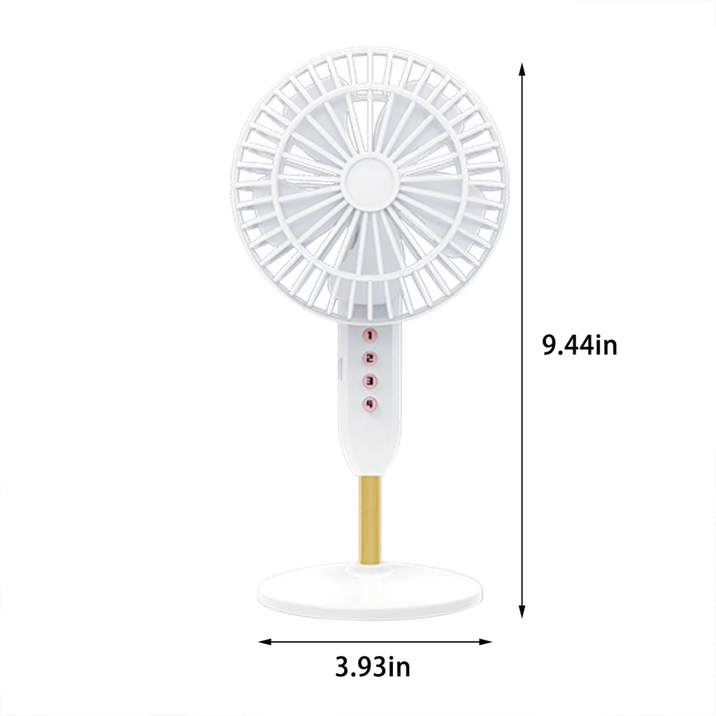Mini Ventilateur de Bureau Portable USB - Ultra-Silencieux avec Batterie 1200mAh - مروحة المكتب اللاسلكية والمحمولة فائقة الهدوء بـ 3 سرعات - 3