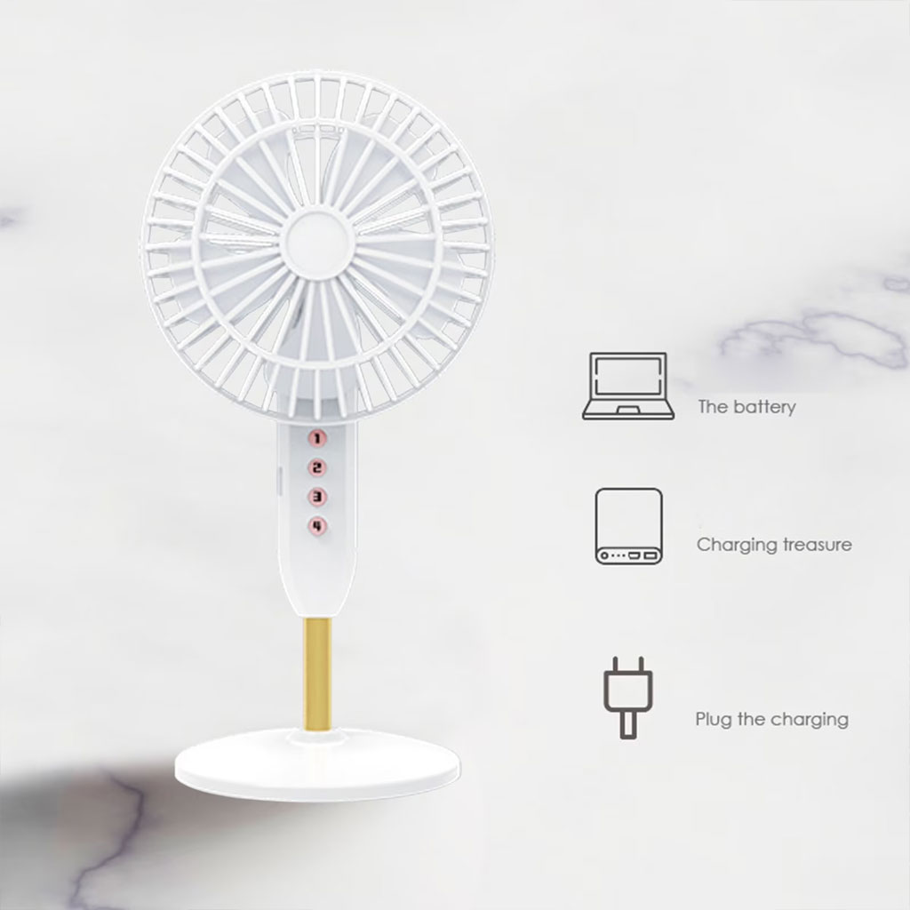 Mini Ventilateur de Bureau Portable USB - Ultra-Silencieux avec Batterie 1200mAh - مروحة المكتب اللاسلكية والمحمولة فائقة الهدوء بـ 3 سرعات 5