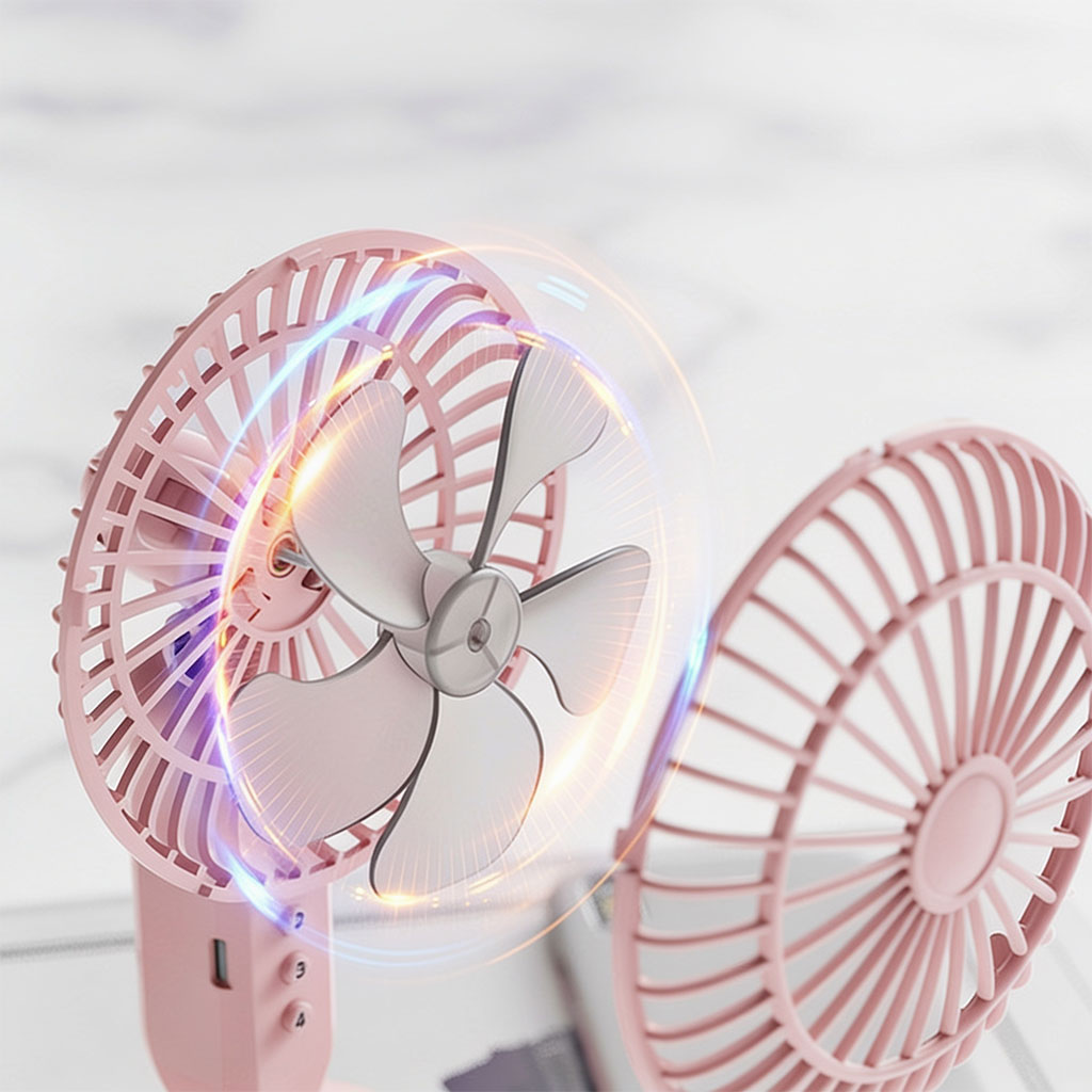 Mini Ventilateur de Bureau Portable USB - Ultra-Silencieux avec Batterie 1200mAh - مروحة المكتب اللاسلكية والمحمولة فائقة الهدوء بـ 3 سرعات 9