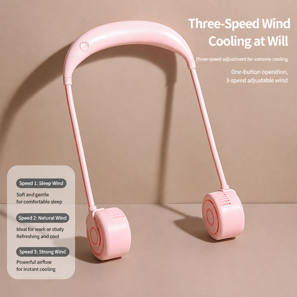 Ventilateur de Cou Portable Rechargeable USB NO.TJ-32A - مروحة العنق المحمولة - 3