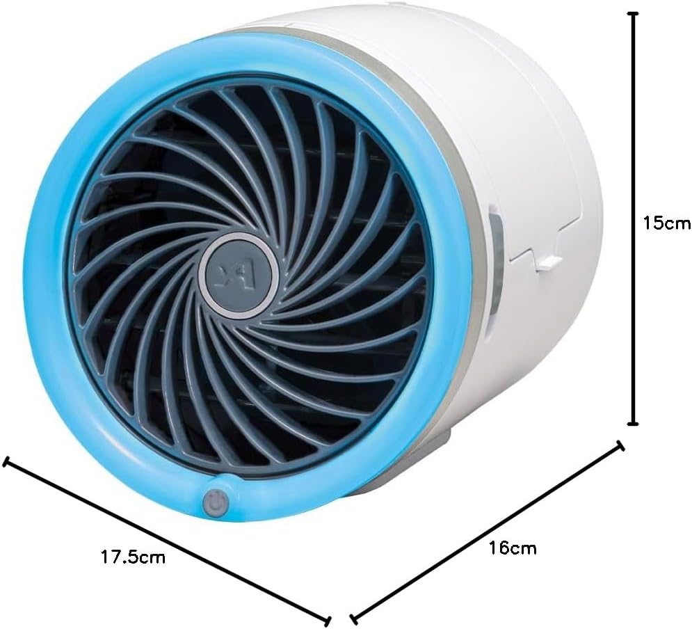 Mini Climatiseur Portable à Glace Technologie Jet Fan, 3 Vitesses et Éclairage LED - مبرد الهواء والثلج المدمج بـ 3 سرعات وإضاءة ملونة - 3