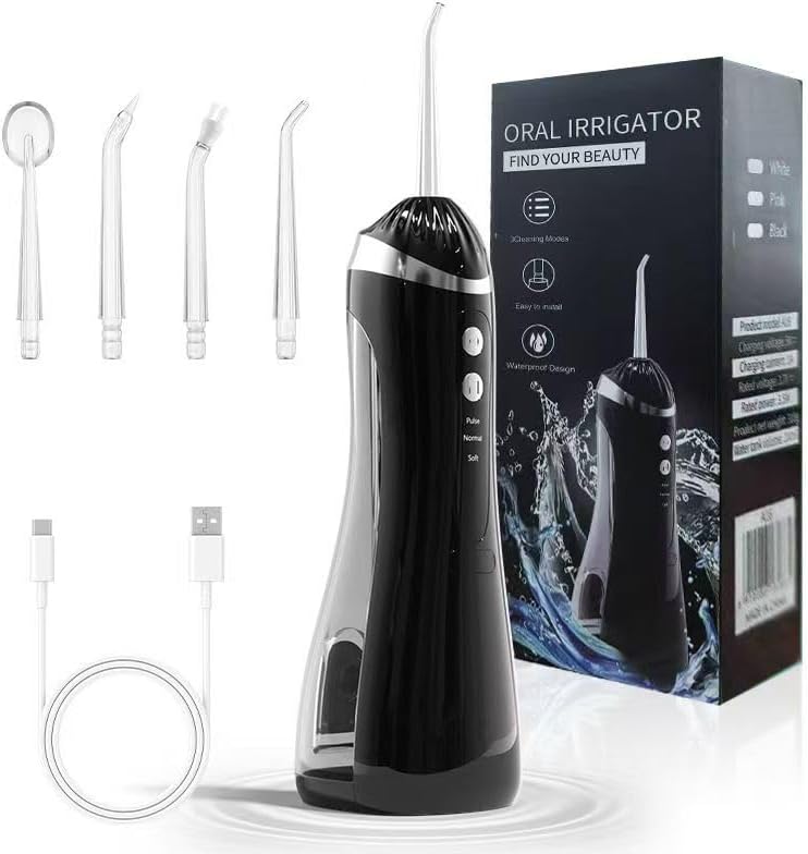Hydropulseur Dentaire Sans Fil Jet Dentaire Portable à 3 Modes et 4 Buses - جهاز تنظيف الأسنان واللثة المائي 7