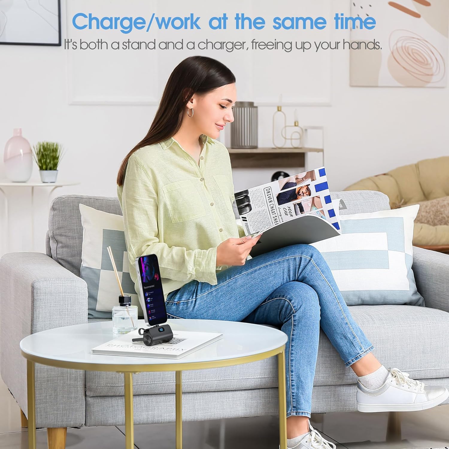 Mini Power Bank Portable Anker 10W 5000mAh avec Connecteur Direct - باور بانك مصغر ومحمول - 8