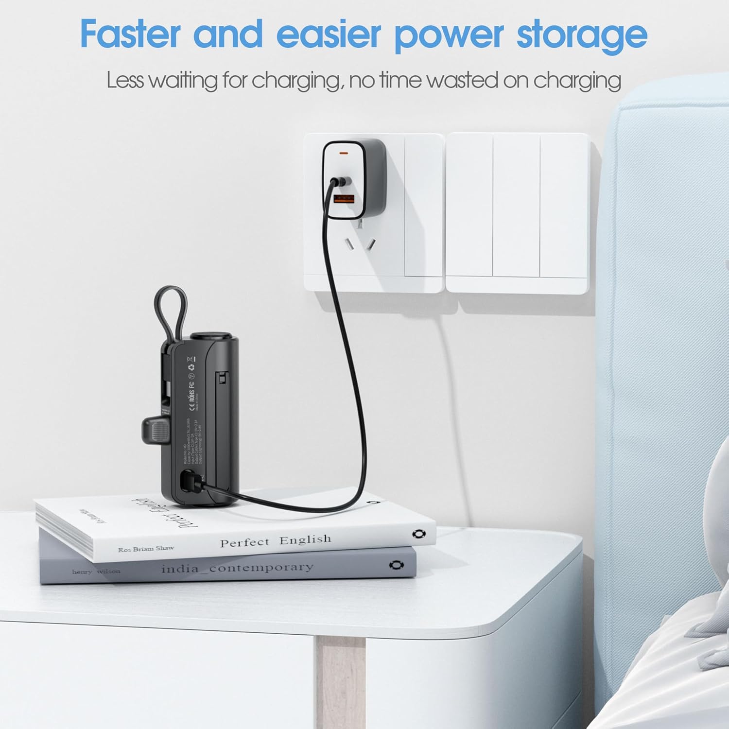 Mini Power Bank Portable Anker 10W 5000mAh avec Connecteur Direct - باور بانك مصغر ومحمول 8