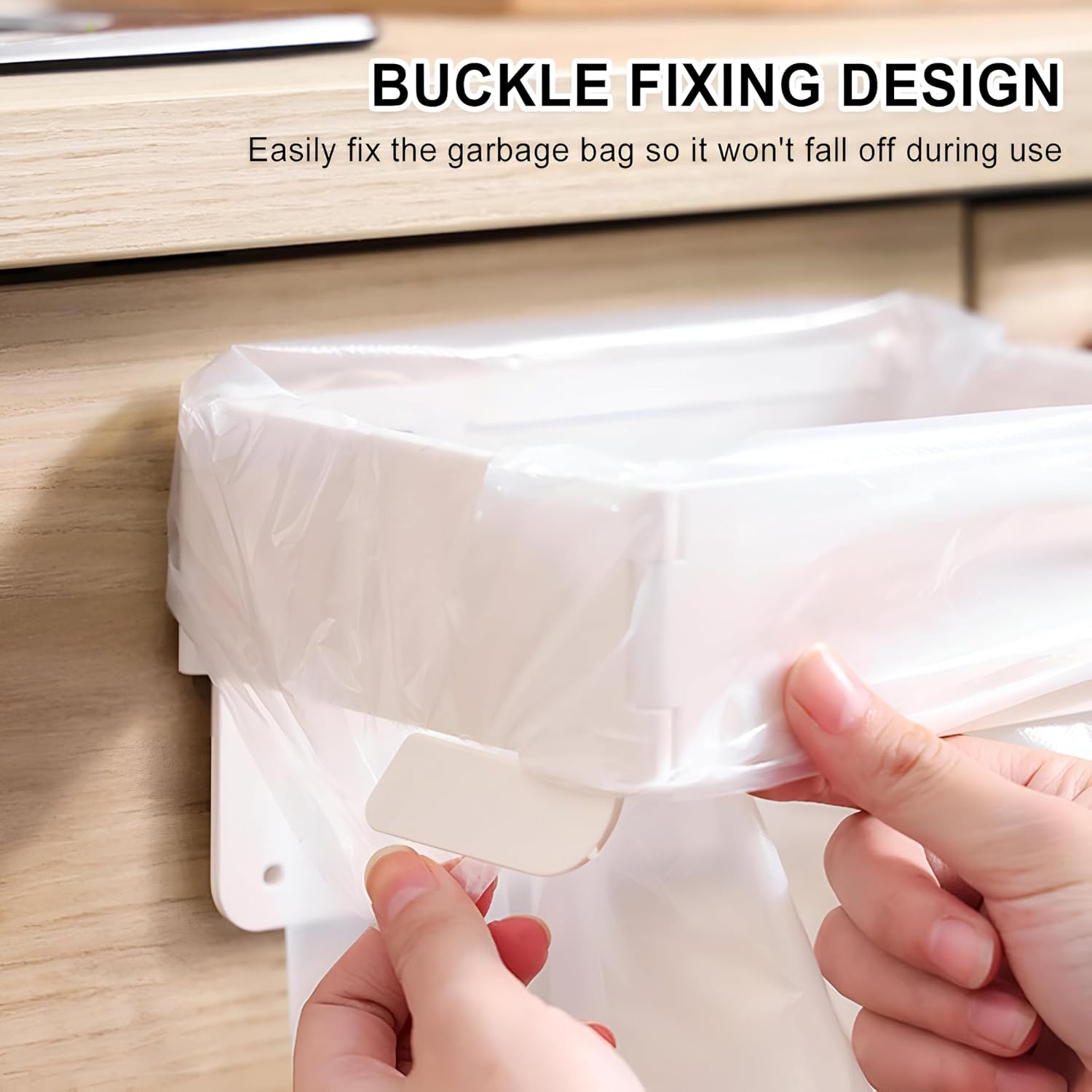 Support de Sac Poubelle Mural et Pliable Fixation Autocollante sans Perçage - حامل وموزع أكياس القمامة الجداري - 2