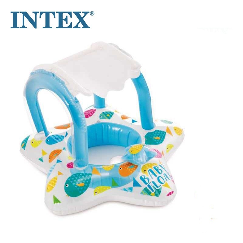 Bouée Siège Gonflable pour Bébé avec Parasol Anti-UV - Design Voiture INTEX 56573NP - عوامة السباحة المنفوخة للأطفال والرضع مع مظلة واقية من الشمس - 3